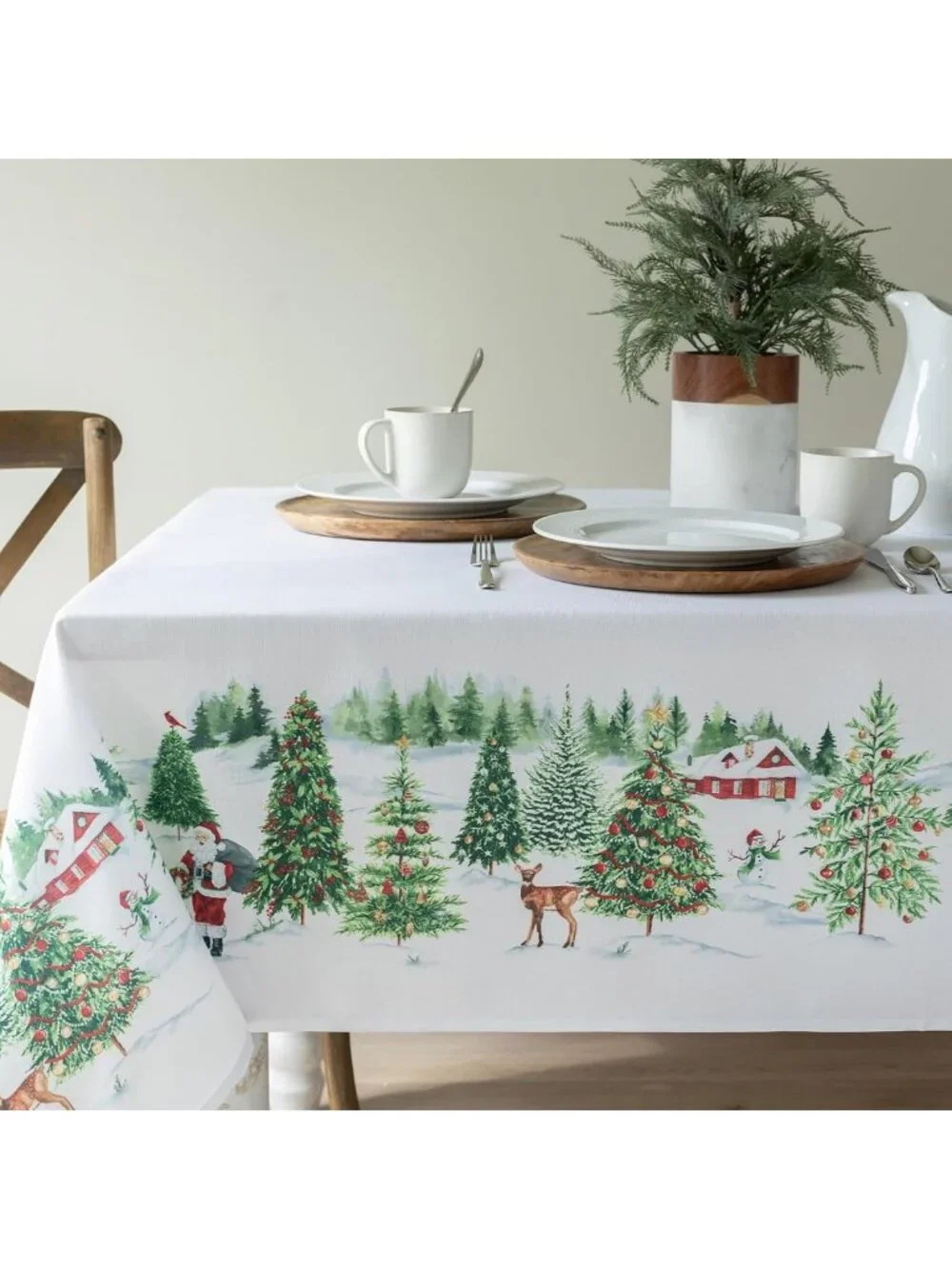 Festive Christmas Wonderland Tablecloth - 60